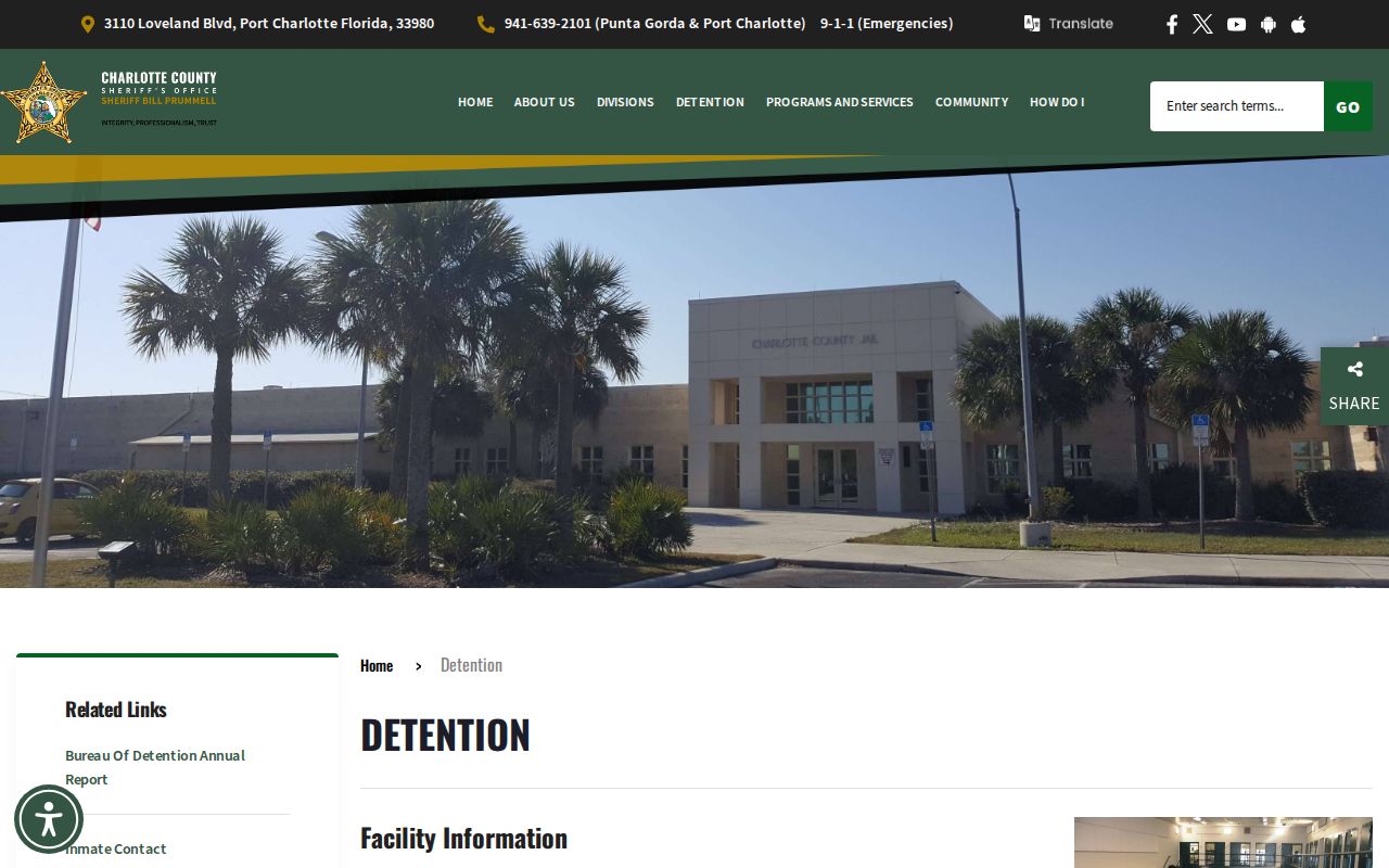 Charlotte County arrest history and county jail information