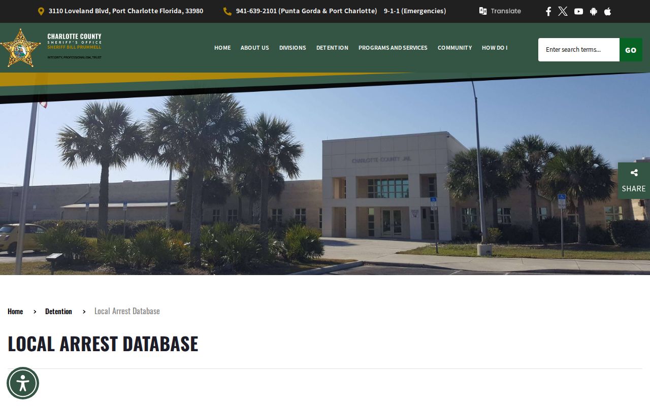 Charlotte County arrest history Local Arrest Database